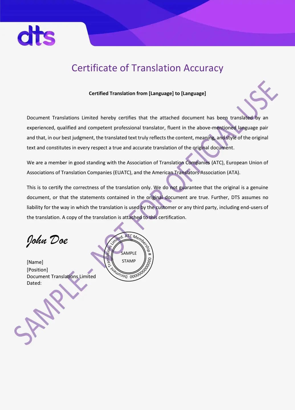 Certification - large preview